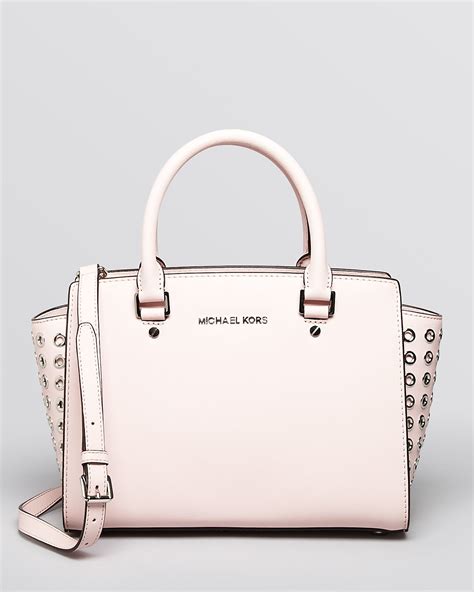 bloomingdales michael kors selma medium|Selma Medium Diamond Grommet Leather Satchel .